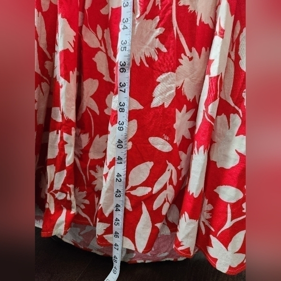 Moon River Women's Side tie, Cut-out Floral Print Tiered Shirred Dress. … - Picture 9 of 16